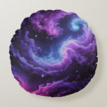Cosmic Galaxy Nebula Abstract Space Art Design Rundes Kissen<br><div class="desc">A mesmerizing abstract galaxy design featuring swirling nebula clouds and deep cosmic colors.
Perfect for space lovers,  sci-fi fans,  and modern aesthetic decor across apparel,  accessories,  and home products.</div>