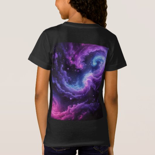Cosmic Galaxy Nebula Abstract Space Art Design T-Shirt (Rückseite)