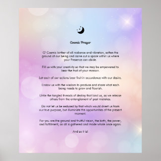 Cosmic Gebet Poster Wall Art