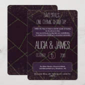 Cosmic Geometry Wedding Alternative Astrologie Einladung (Vorne/Hinten)