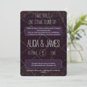 Cosmic Geometry Wedding Alternative Astrologie Einladung (Stehend Vorderseite)