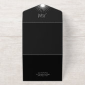 Cosmic Geometry Wedding Black Sternexplosion All-in-One-Einladung (Außenseite)