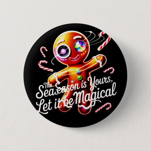 Cosmic Gingerbread Pin Buttons Set Magical Holiday (Vorderseite)