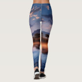 Cosmic Giraffe - Afrikanische Sonnenuntergang-Legg Leggings (Rückseite)