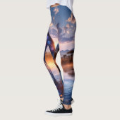 Cosmic Giraffe - Afrikanische Sonnenuntergang-Legg Leggings (Links)