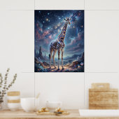 Cosmic Giraffe Star Canopy Poster (Küche)