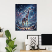 Cosmic Giraffe Star Canopy Poster (Heimbüro)