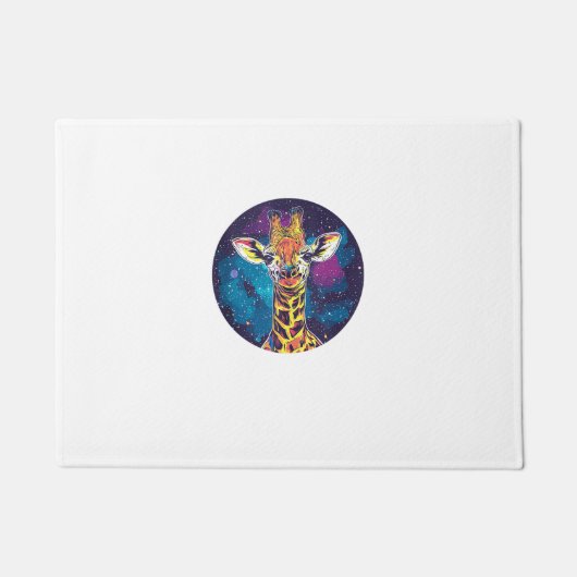 Cosmic Giraffe Universe Adventure Fußmatte (Vorderseite)