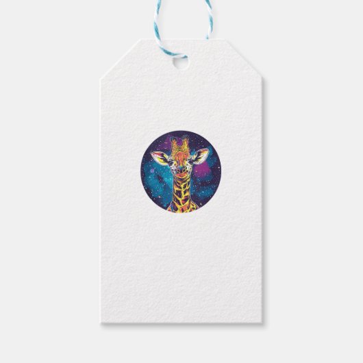 Cosmic Giraffe Universe Adventure Geschenkanhänger (Vorderseite)