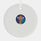 Cosmic Giraffe Universe Adventure Ornament Aus Glas (Rückseite)