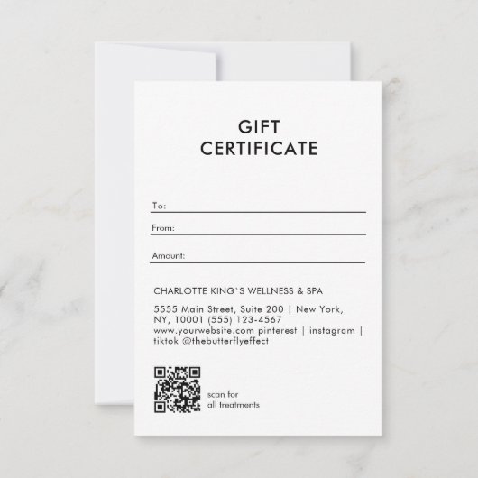 Cosmic Girl Boho Moon QR Code Gift Certificate (Rückseite)