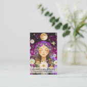 Cosmic Girl Boho Moon Salon Appointment Card Terminkarte (Stehend Vorderseite)