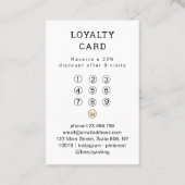 Cosmic Girl Boho Moon Salon Loyalty Visitenkarte (Rückseite)