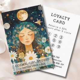 Cosmic Girl Boho Moon Salon Treue Visitenkarte