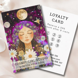 Cosmic Girl Boho Moon Salon Treueprogramm Visitenkarte