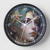 Cosmic Goddess Fantasy Art Clock Uhr (Vorderseite)