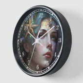 Cosmic Goddess Fantasy Art Clock Uhr (Winkel)