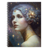 Cosmic Goddess Fantasy Art Notebook Notizblock (Vorderseite)