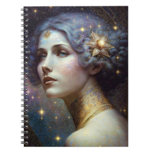 Cosmic Goddess Fantasy Art Notebook Notizblock
