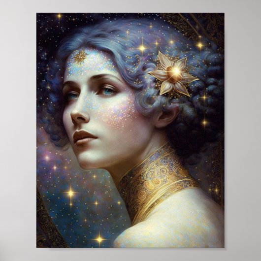 Cosmic Goddess Fantasy Art Poster (Vorne)