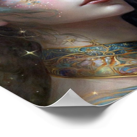 Cosmic Goddess Fantasy Art Poster (Ecke)