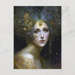 Cosmic Goddess Fantasy Art Postkarte