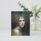 Cosmic Goddess Fantasy Art Postkarte (Stehend Vorderseite)