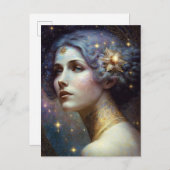 Cosmic Goddess Fantasy Postkarte (Vorne/Hinten)