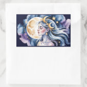 Cosmic goddess rechteckiger aufkleber (Tasche)