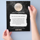Cosmic Gold Moon Yoga, Life Coach, Astrologer Flyer (Hand)