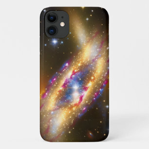 Cosmic Gold Pink Blauer Sterne galaktisch Case-Mate iPhone Hülle