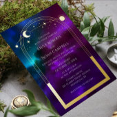 Cosmic Gold Sun Moon Astronomie Space Folieneinladung