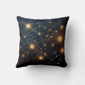 Cosmic Golden Star Network Kissen (Rückseite)