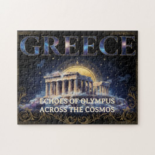 Cosmic Greece Ancient Temple Celestial Art Puzzle (Horizontal)