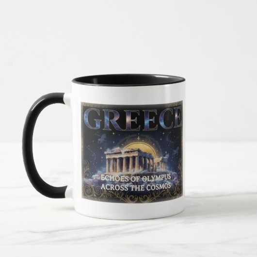 Cosmic Greece Ancient Temple Celestial Art Tasse (Links)