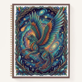 Cosmic Griffin Guardian Zentangle Mythical Journal Notizblock