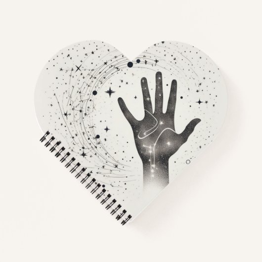 Cosmic Hand in Starry Galaxy – Surreal Spiritual S Notizblock (Vorderseite)