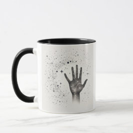 Cosmic Hand in Starry Galaxy – Surreal Spiritual S Tasse