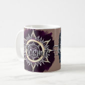 Cosmic Harmony Sun & Moon Design Kaffeetasse (Vorderseite Links)