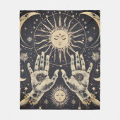 ✨ Cosmic Harmony Sun & Moon Fleece Blanket (Vorderseite)