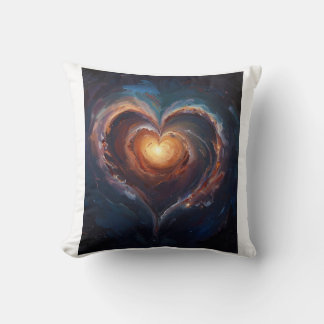 Cosmic Heart Galaxy Love Art – Universe Romance  Kissen