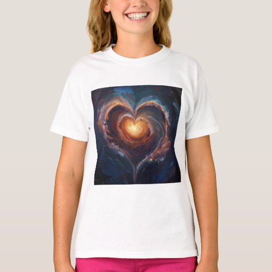 Cosmic Heart Galaxy Love Art – Universe Romance  T-Shirt (Vorderseite)