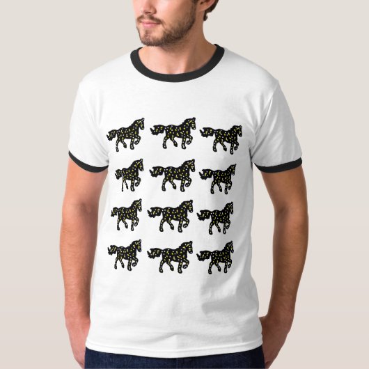 Cosmic Horse Pattern – Space Stars Galaxy Horse De T-Shirt (Vorderseite)