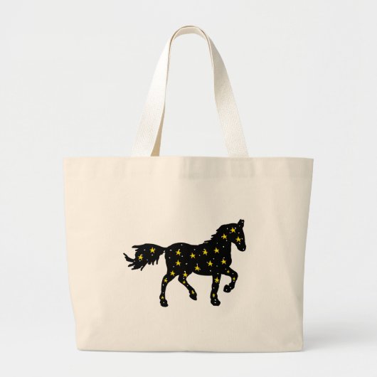 Cosmic Horse Sign Tote Bag Jumbo Stoffbeutel (Vorne)