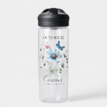 Cosmic Hydration October Birth Flower Water Bottle