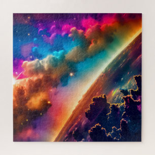 Cosmic Indigo farbenfrohe Himmelslandschaft Puzzle