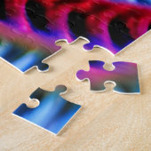 Cosmic Indigo Hypnotic Invite Rainbow Fun Swirn Puzzle (Seite)