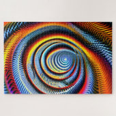 Cosmic Indigo Hypnotic Invite Rainbow Fun Swirn Puzzle (Horizontal)