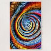 Cosmic Indigo Hypnotic Invite Rainbow Fun Swirn Puzzle (Vertikal)
