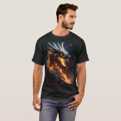 Cosmic Inferno: Drache des Feuers und der Galaxie T-Shirt (Vorne ganz)
